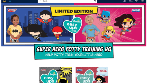 Walmart Pampers Easy Ups 'Super Hero Potty Training HQ' Showcase